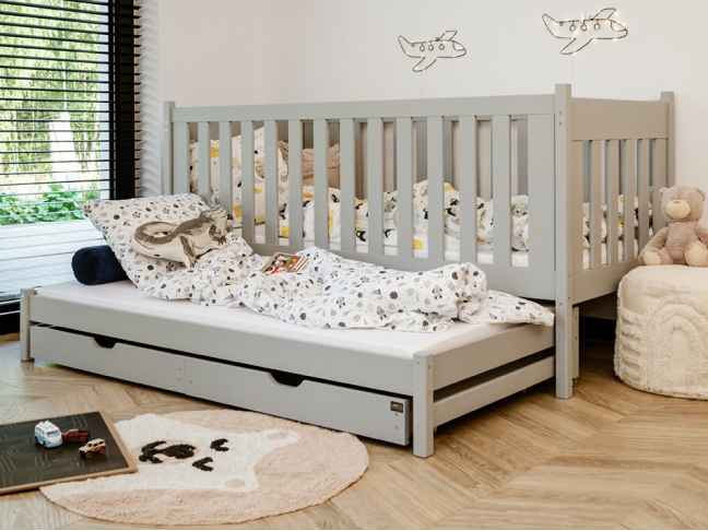 Dvigulė vaikiška lova su stalčiais KAJA 90x200 10