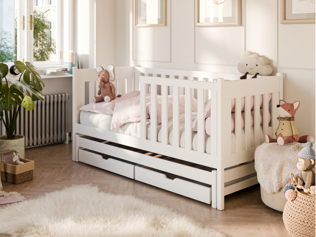 Dvigulė vaikiška lova su stalčiais KAJA 90x200 5 Dvigulė vaikiška lova su stalčiais KAJA 90x200 5