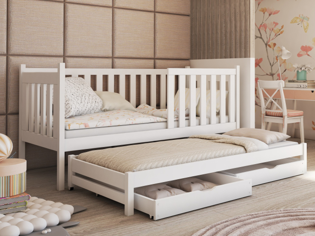 Dvigulė vaikiška lova su stalčiais KAJA 90x200 7 Dvigulė vaikiška lova su stalčiais KAJA 90x200 7