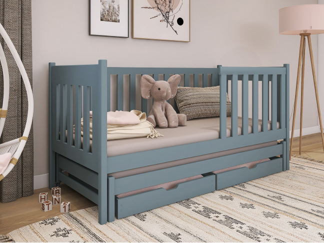 Dvigulė vaikiška lova su stalčiais KAJA 90x200 9 Dvigulė vaikiška lova su stalčiais KAJA 90x200 9