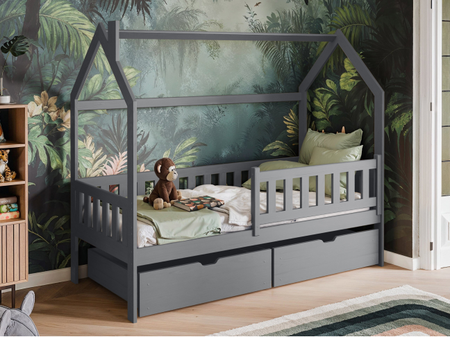 Vaikiška lova su stalčiais NATAN 80x160 2 Vaikiška lova su stalčiais NATAN 80x160 2