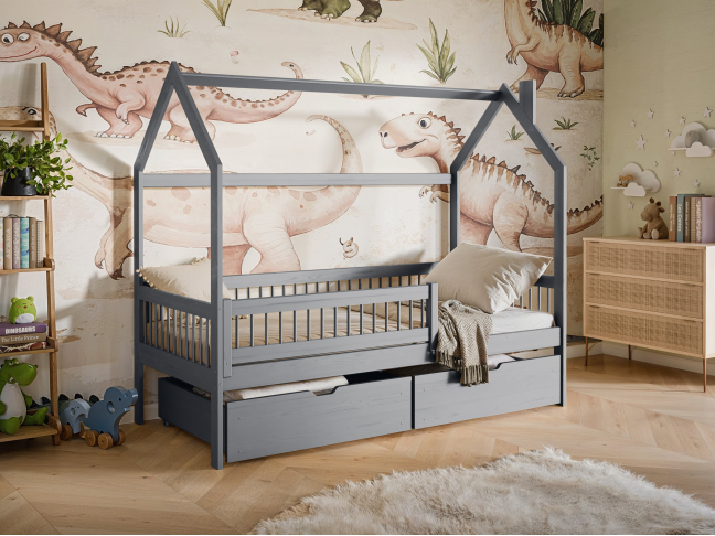 Vaikiška lova su stalčiais OSKAR 80x180 Vaikiška lova su stalčiais OSKAR 80x180