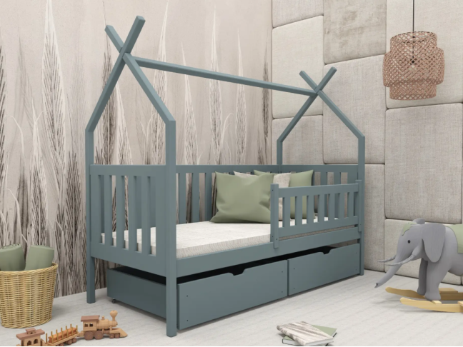 Vaikiška lova su stalčiais SIMBA 80x160 2 Vaikiška lova su stalčiais SIMBA 80x160 2