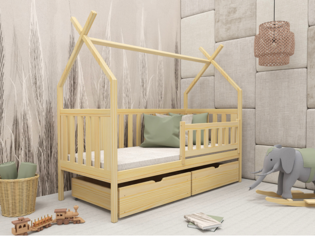 Vaikiška lova su stalčiais SIMBA 80x160 3 Vaikiška lova su stalčiais SIMBA 80x160 3