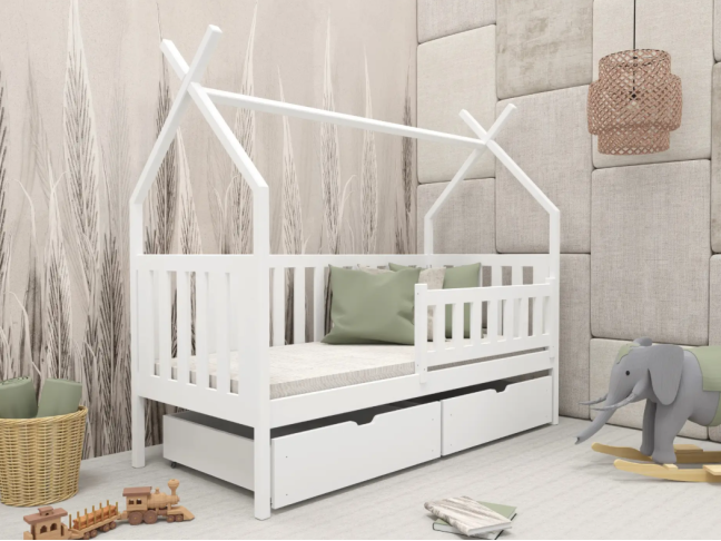 Vaikiška lova su stalčiais SIMBA 80x180 2 Vaikiška lova su stalčiais SIMBA 80x180 2