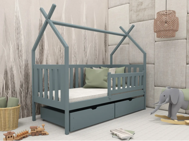 Vaikiška lova su stalčiais SIMBA 80x200 2 Vaikiška lova su stalčiais SIMBA 80x200 2