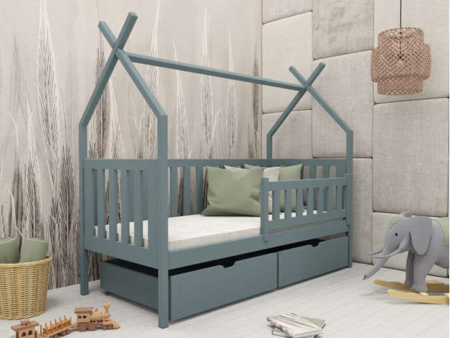 Vaikiška lova su stalčiais SIMBA 90x200 2 Vaikiška lova su stalčiais SIMBA 90x200 2