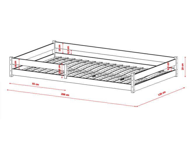 Vaikiška lova ZOFIA 120x200 1