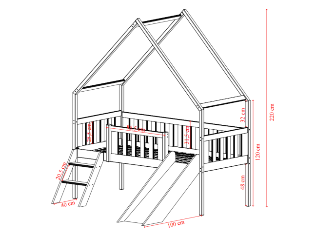 Vaikiška lova ANGEL 80x180 2 Vaikiška lova ANGEL 80x180 2
