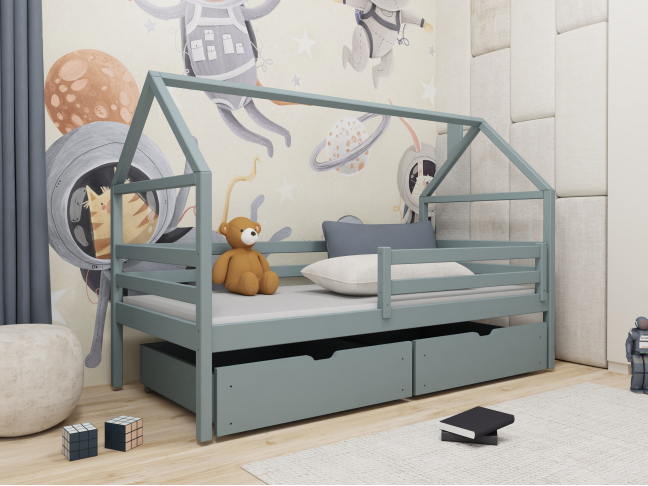 Vaikiška lova su stalčiais ARON 80x160 1 Vaikiška lova su stalčiais ARON 80x160 1