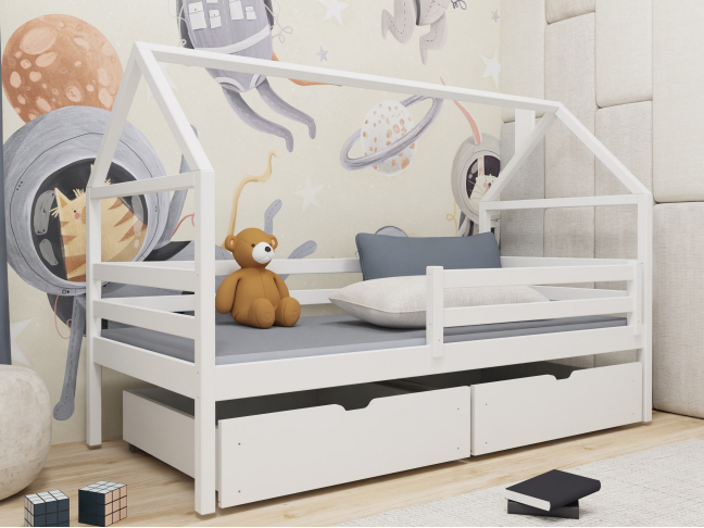 Vaikiška lova su stalčiais ARON 80x160 3 Vaikiška lova su stalčiais ARON 80x160 3