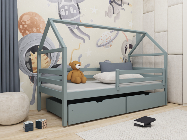 Vaikiška lova su stalčiais ARON 80x200 1 Vaikiška lova su stalčiais ARON 80x200 1