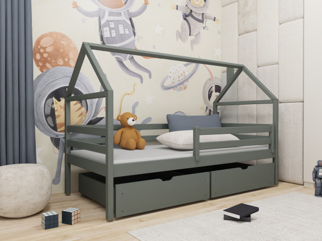 Vaikiška lova su stalčiais ARON 80x200 Vaikiška lova su stalčiais ARON 80x200