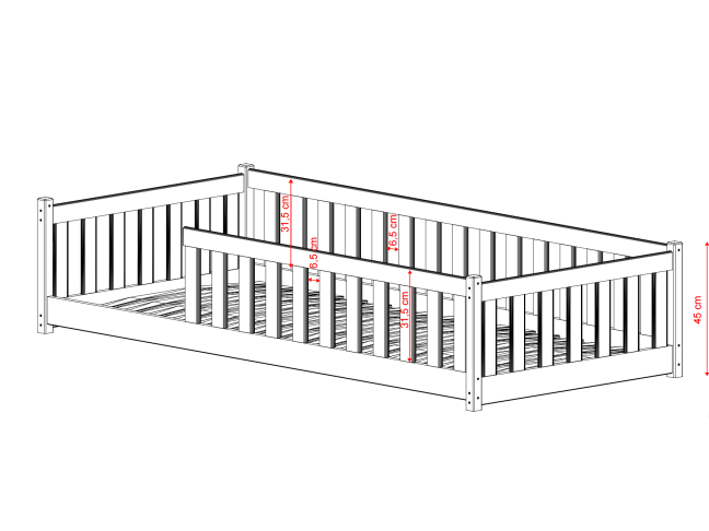 Vaikiška lova BELLA 90x200 6 Vaikiška lova BELLA 90x200 6