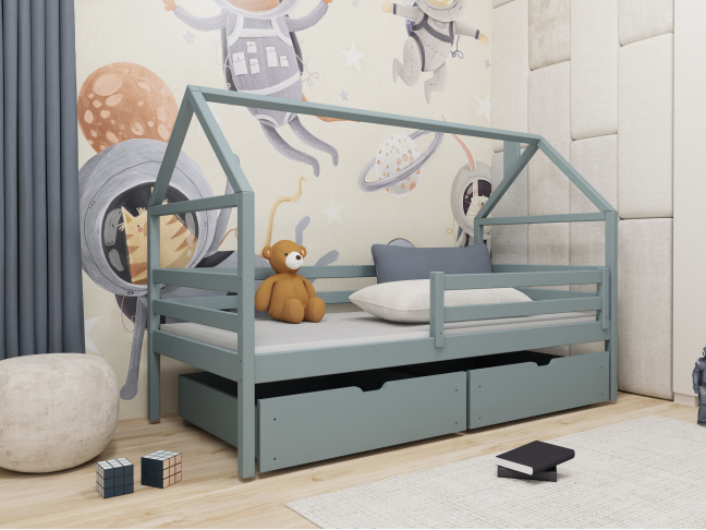 Vaikiška lova su stalčiais ARON 80x180 2 Vaikiška lova su stalčiais ARON 80x180 2