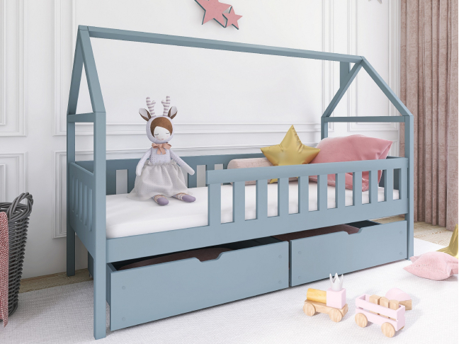 Vaikiška lova su stalčiais DOMI 80x160 2