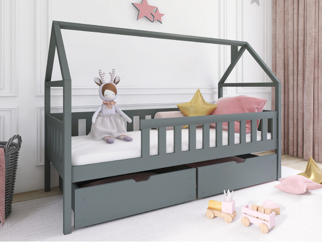 Vaikiška lova su stalčiais DOMI 80x200 1