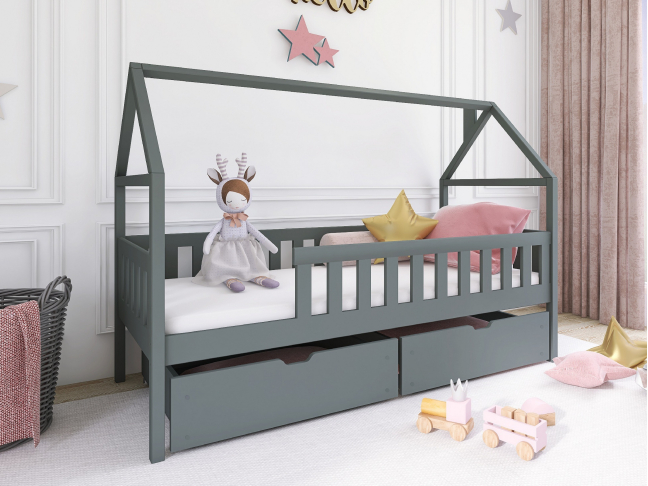 Vaikiška lova su stalčiais DOMI 90x190 1