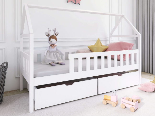 Vaikiška lova su stalčiais DOMI 90x200 Vaikiška lova su stalčiais DOMI 90x200