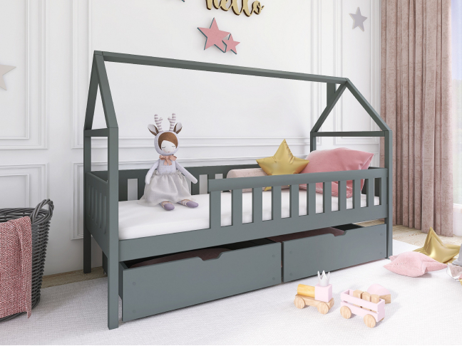 Vaikiška lova su stalčiais DOMI 90x200 2