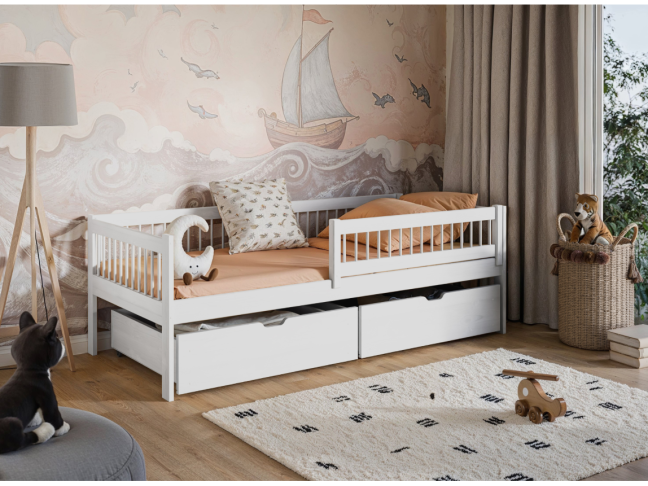 Vaikiška lova su stalčiais EDI 80x200 Vaikiška lova su stalčiais EDI 80x200