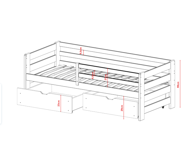 Vaikiška lova su stalčiais ERGO 90x190 4 Vaikiška lova su stalčiais ERGO 90x190 4