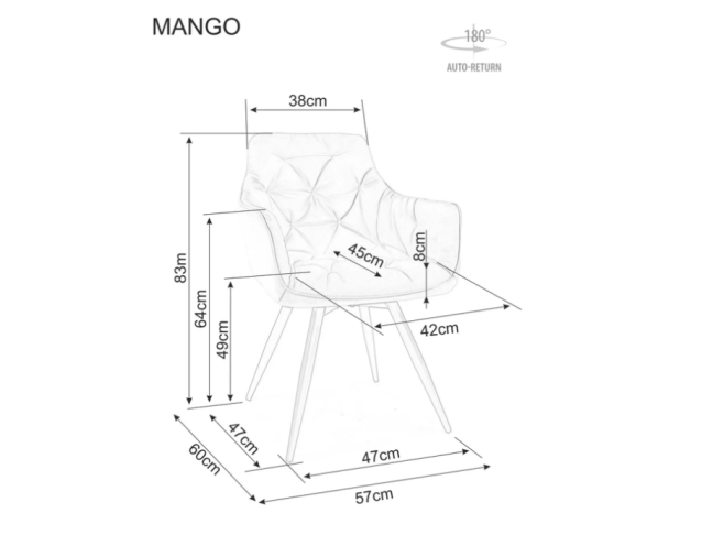 Valgomojo komplektas RIONGO J 130 8