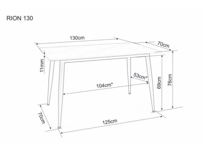 Valgomojo komplektas RIONGO B 130 7 Valgomojo komplektas RIONGO B 130 7
