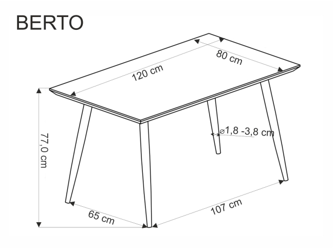Valgomojo stalas BERTO 11