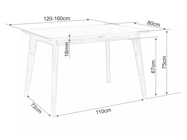 Išskleidžiamas stalas BRANDO 4