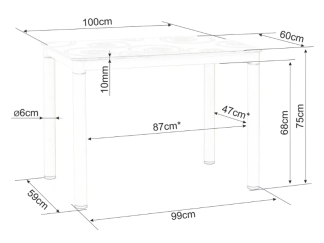 Valgomojo stalas DAMAR 100 7