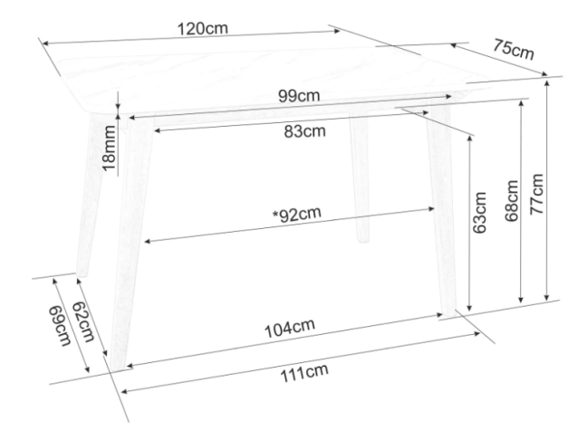 Valgomojo stalas MARCUS 4 Valgomojo stalas MARCUS 4
