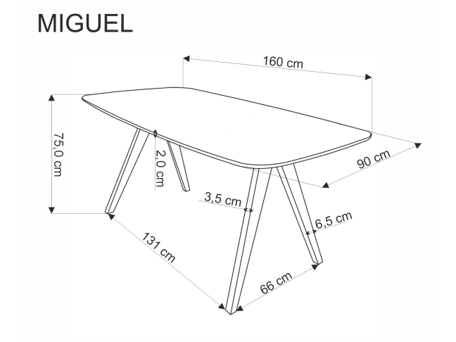 Valgomojo stalas MIGUEL 16