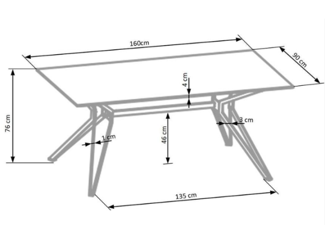 Valgomojo stalas PASCAL 7