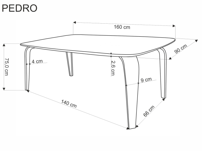 Valgomojo stalas PEDRO 13 Valgomojo stalas PEDRO 13