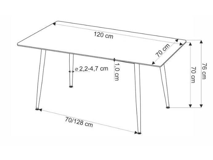 Valgomojo stalas EMILIO 120 13