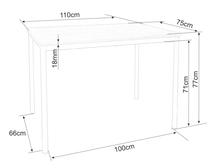 Valgomojo stalas CITY 3