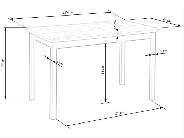 Valgomojo stalas COBALT 10