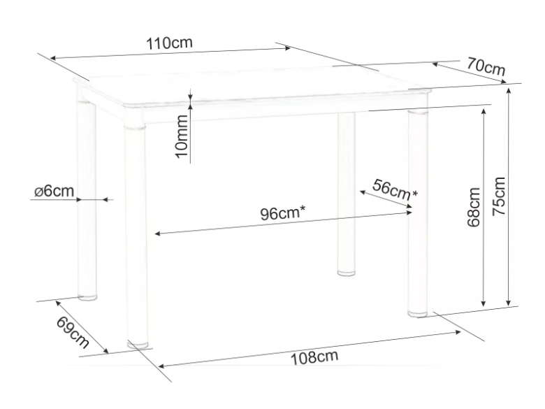 Valgomojo stalas DAMAR 110 5
