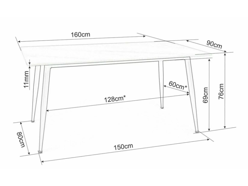 Valgomojo stalas RION 160x90 6