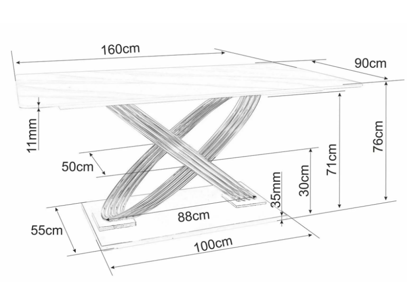 Valgomojo stalas HERMES 12