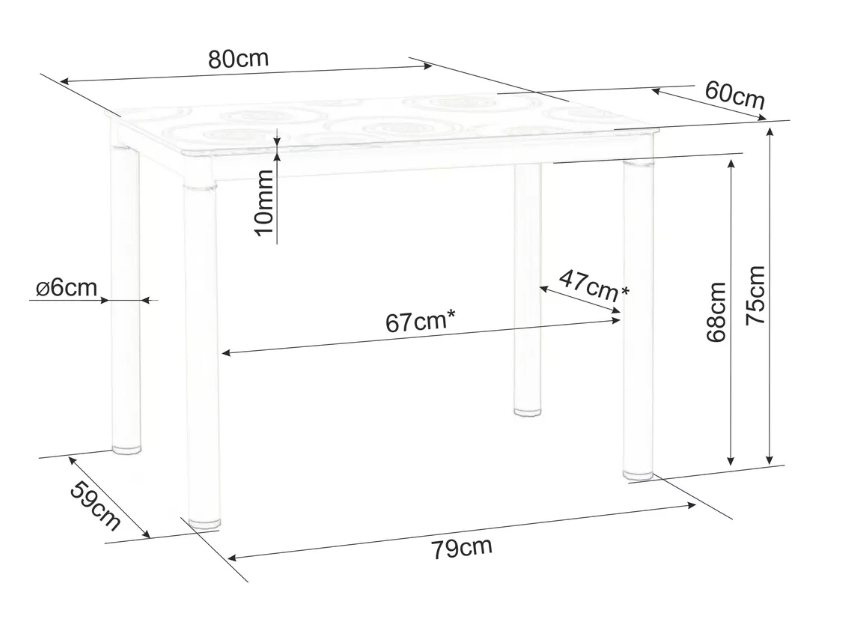 Valgomojo stalas DAMAR 80 5