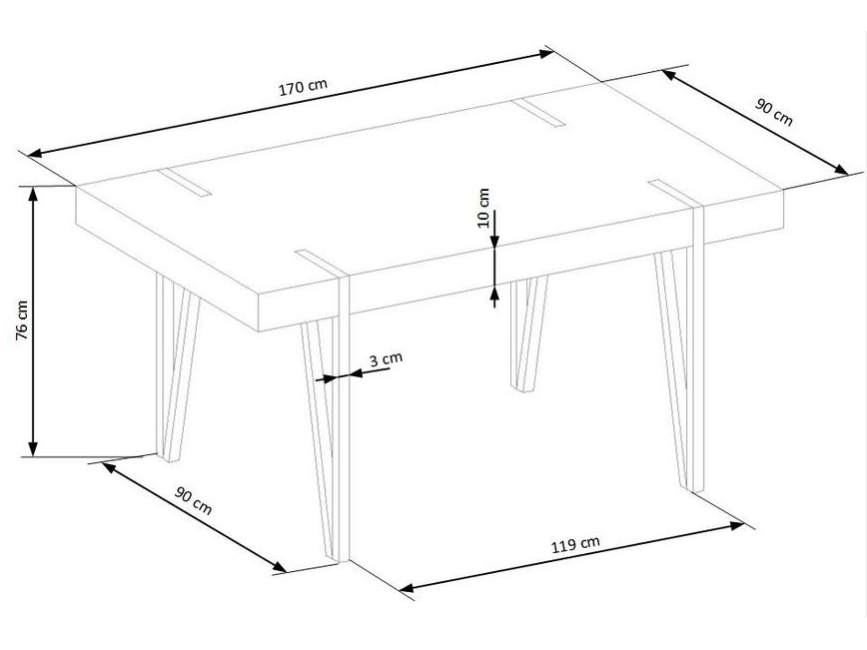 Valgomojo stalas YOHANN 6 Valgomojo stalas YOHANN 6