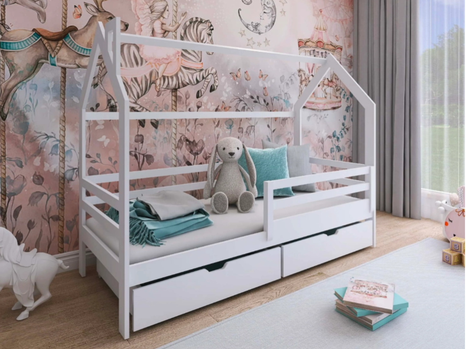 Vaikiška lova su stalčiais LILA 90x190 1 Vaikiška lova su stalčiais LILA 90x190 1