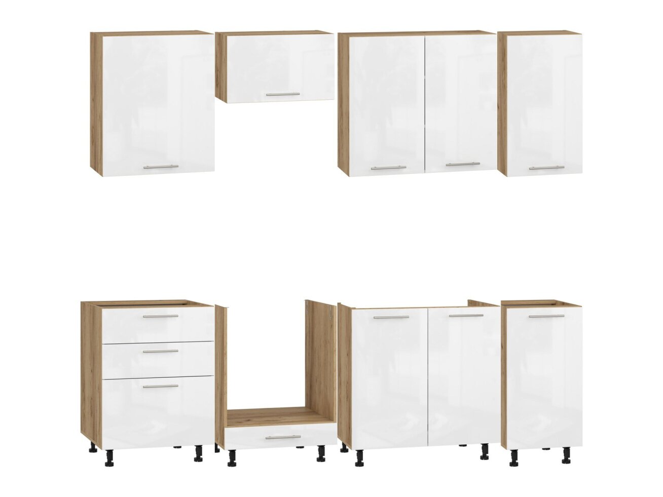 Virtuvės komplektas VENTO 240 cm 14 Virtuvės komplektas VENTO 240 cm 14