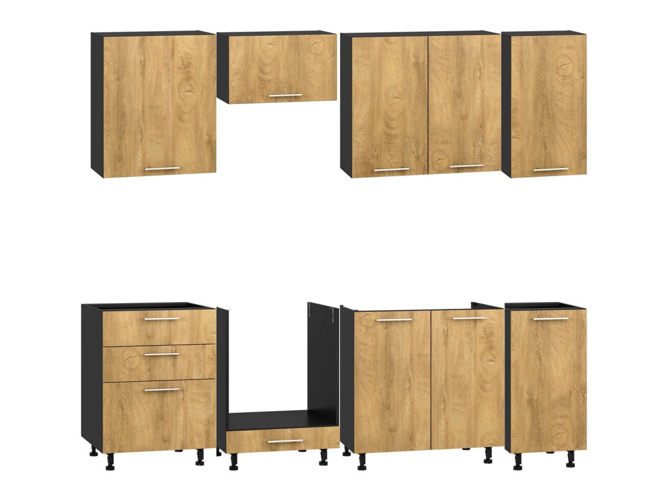 Virtuvės komplektas VENTO 240 cm 22 Virtuvės komplektas VENTO 240 cm 22