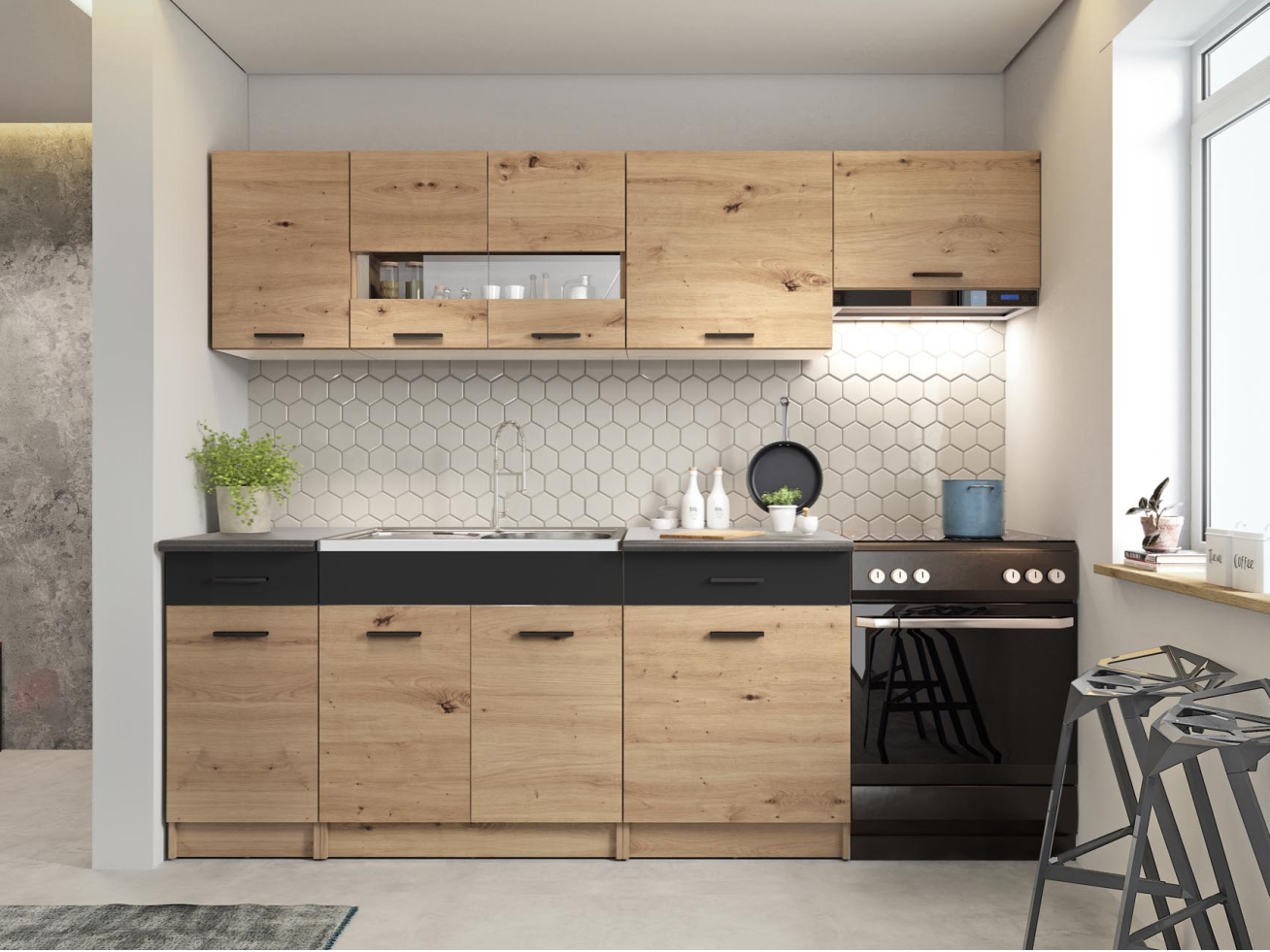 Virtuvės komplektas ALINA 240 Virtuvės komplektas ALINA 240