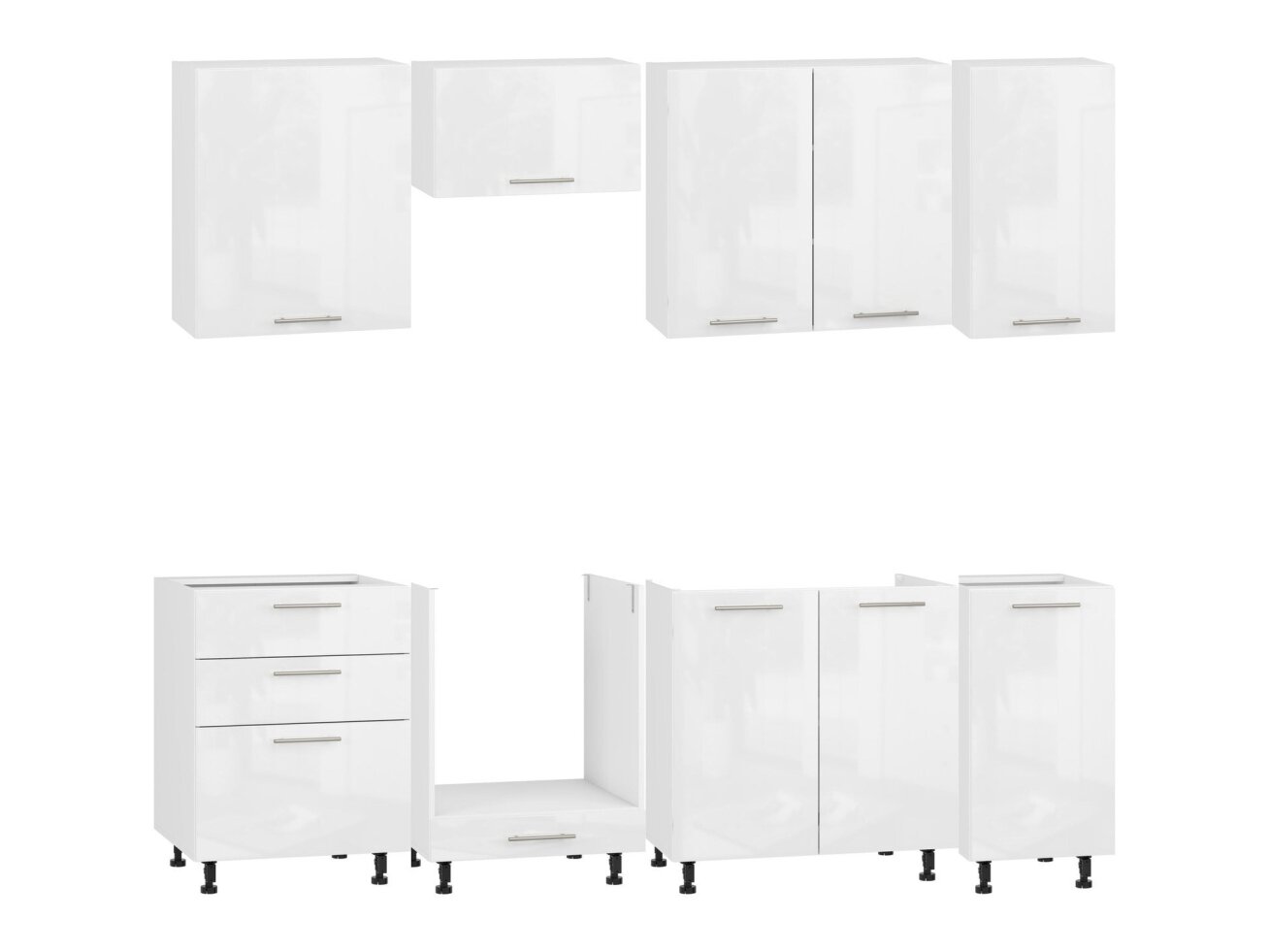 Virtuvės komplektas VENTO 240 cm Virtuvės komplektas VENTO 240 cm