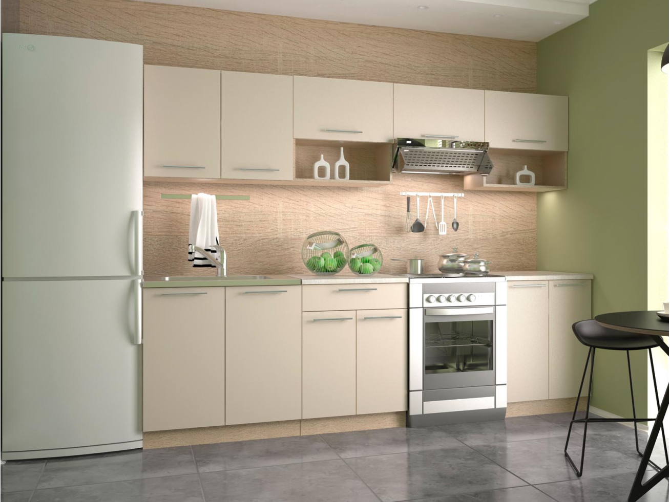 Virtuvės komplektas VIOLA 260 Virtuvės komplektas VIOLA 260