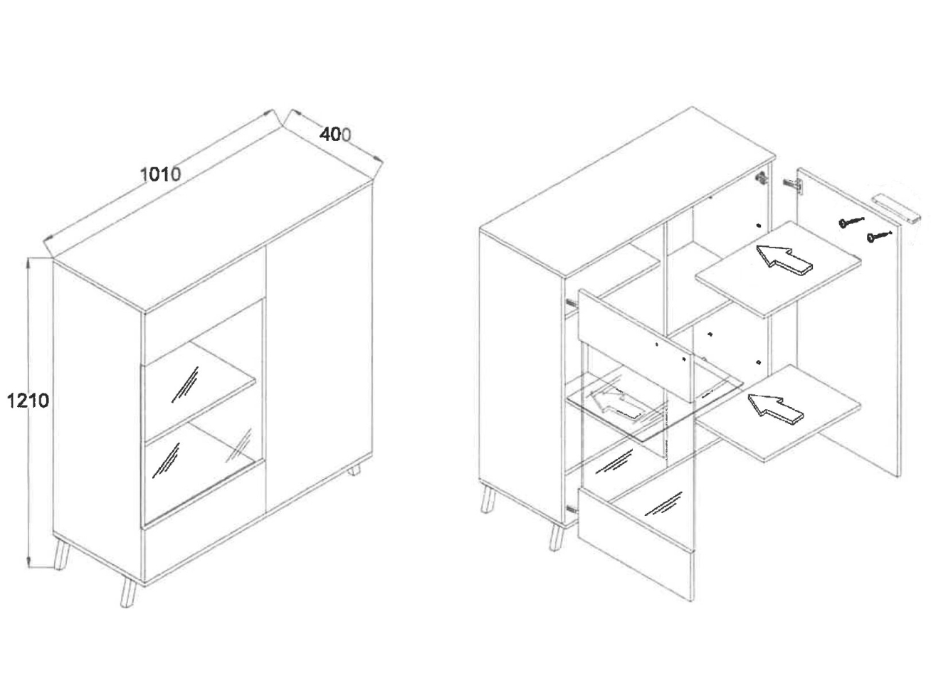 Vitrina JOHN II REG 4 1